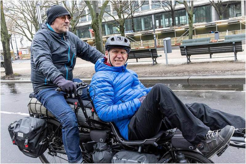Jürgen Pansin und Sven Marx auf dem Tandem PINO von Hase Bikes