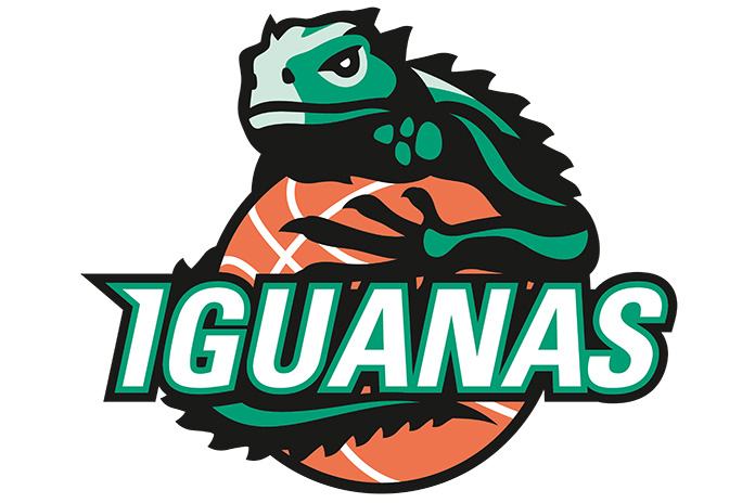 Ein Logo eines Rollstuhlbasketballvereins namens IGUANAS.