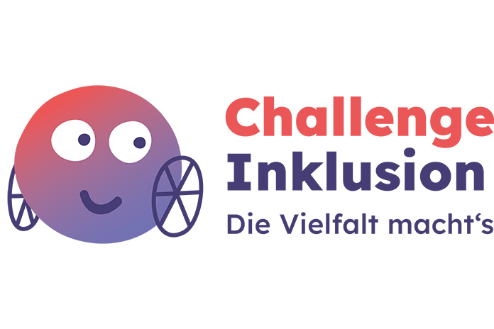 Ein Logo mit der Aufschrift Challenge Inklusion Die Vielfalt macht´s